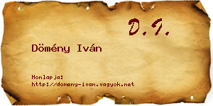 Dömény Iván névjegykártya